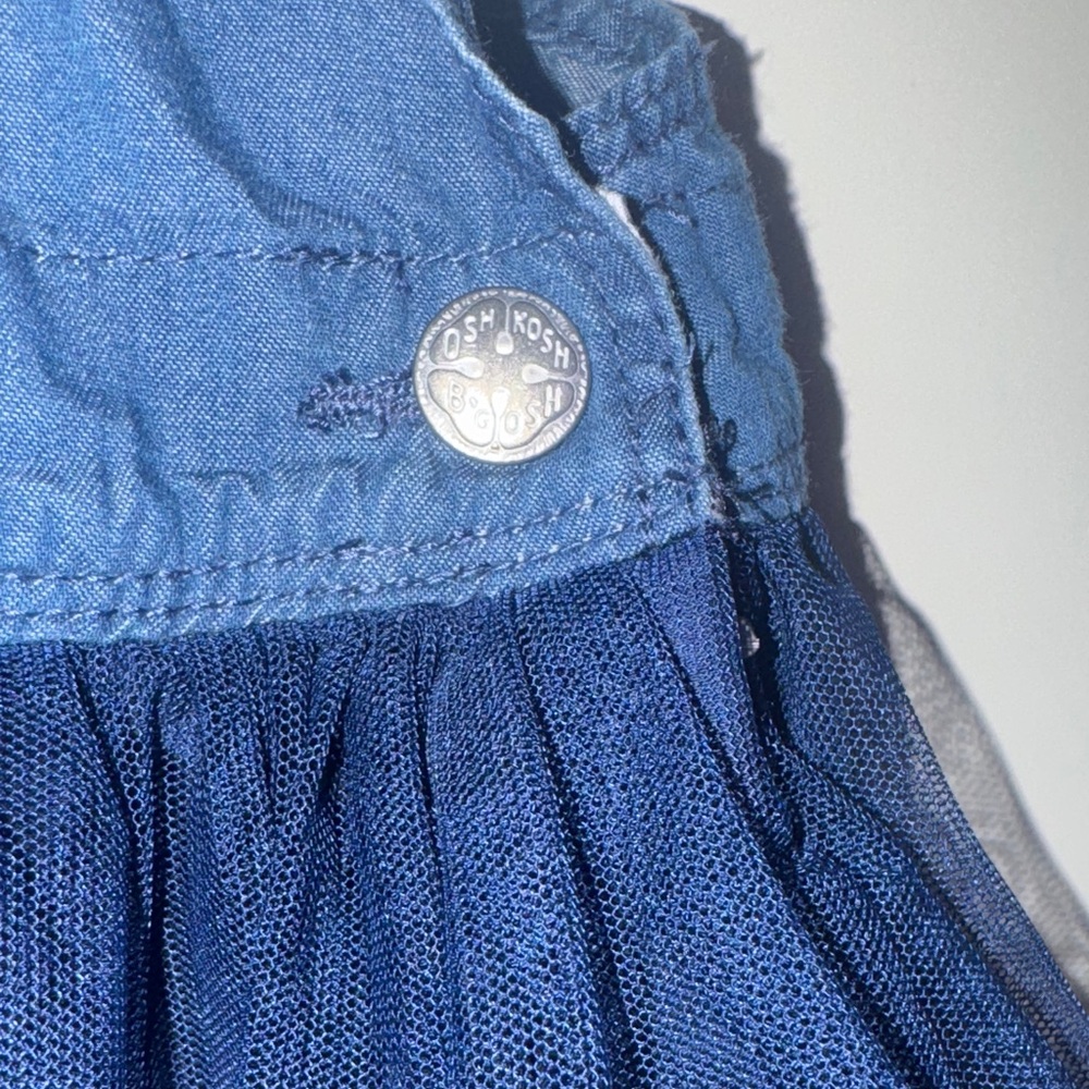 OshKosh B'gosh Baby Tulle and Denim Jumper Dress 18m - Picture 10 of 12